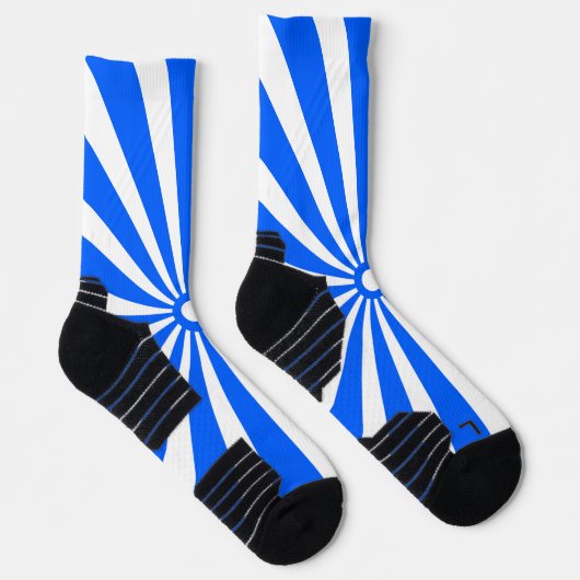 Blue Burst Energy Pattern Socks ソックス (右)