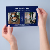 Blue Business モダン Re-Openingプロモーションフライヤー チラシ (ハンドル)