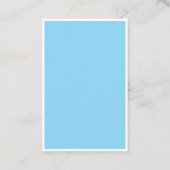 Blue Business Kid's Playdate Card 名刺 (裏面)