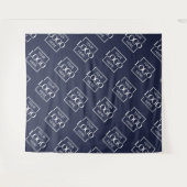 Blue Business Logo Pattern Trade Show Backdrop タペストリー (正面(横))
