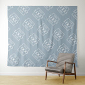 Blue Business Logo Pattern Trade Show Backdrop タペストリー (インサイチュ(横))
