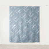 Blue Business Logo Pattern Trade Show Backdrop タペストリー (正面)