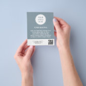 Blue Business Logo QR Code Template Flyer チラシ (手)
