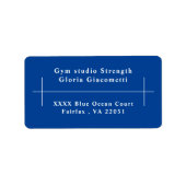 Blue Business Shipping Address ラベル (正面)