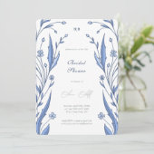 Blue Buttercup Bridal Shower 招待状 (スタンド正面)