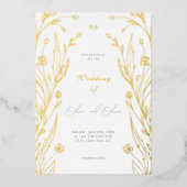 Blue Buttercup Wedding 箔招待状 (正面)