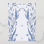 Blue Buttercup Wedding 箔招待状 (裏面)