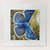 Blue butterflies 040724IREF106 - Watercolor ジグソーパズル (横)