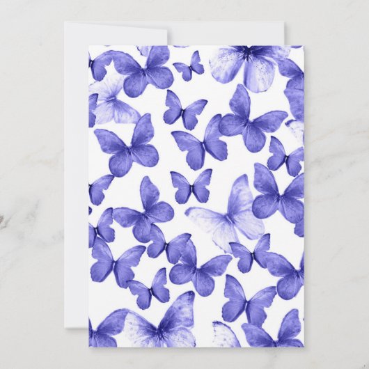 Blue Butterflies 18th Birthday Debut 招待状 (裏面)