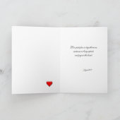 Blue Butterflies among Flowers Valentine カード (内部)