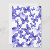 Blue Butterflies Glam 18th Birthday Debut 招待状 (裏面)