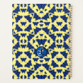 Blue Butterflies in Fun Playful Pattern on Yelow プランナー手帳 (裏面)
