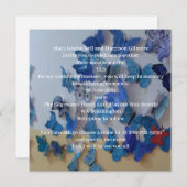Blue Butterflies Wedding Invitation 招待状 (正面/裏面)