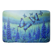 Blue Butterflies with Blue Flowers, バスマット (正面)