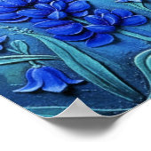 Blue Butterflies with Blue Flowers, ポスター (角)