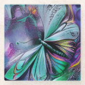 Blue Butterfly ガラスコースター (正面)