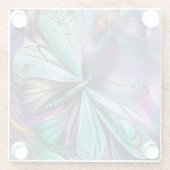 Blue Butterfly ガラスコースター (裏面)