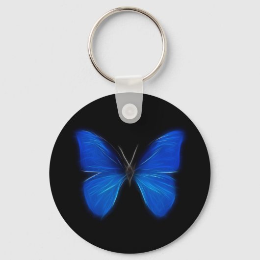 Blue Butterfly Flying Insect キーホルダー (正面)