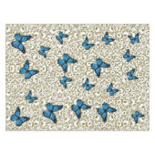 Blue butterfly gold garden テーブルクロス (正面(横))