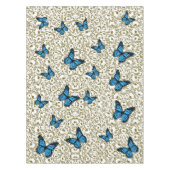 Blue butterfly gold garden テーブルクロス (正面)
