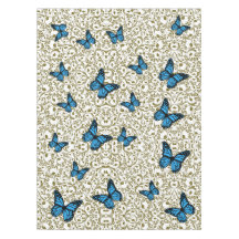 Blue butterfly gold garden