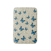 Blue butterfly gold garden バスマット (正面縦)