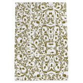 Blue butterfly gold garden ミディアムペーパーバッグ (裏面)