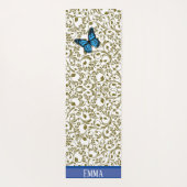 Blue butterfly gold garden ヨガマット (裏面)