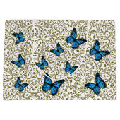 Blue butterfly gold garden ラージペーパーバッグ (正面)