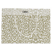 Blue butterfly gold garden ラージペーパーバッグ (裏面)