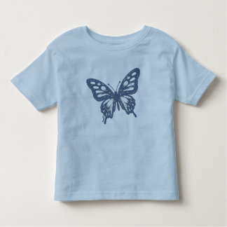 Blue Butterfly Minimal Nature Art by Papil トドラーTシャツ