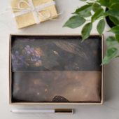 Blue Butterfly Over Peonies Spring Garden Floral  薄葉紙 (ギフト)