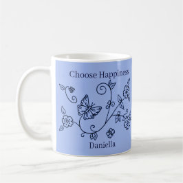Blue Butterfly Reminder Mug コーヒーマグカップ