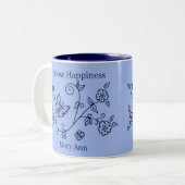 Blue Butterfly Reminder Mug ツートーンマグカップ (正面左)