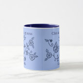 Blue Butterfly Reminder Mug マグカップ (中央)