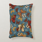 blue Butterfly seamless pattern アクセントクッション (正面(垂直))