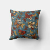 blue Butterfly seamless pattern クッション (裏面)