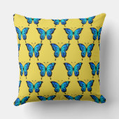 Blue Butterflys by storeman. クッション (裏面)
