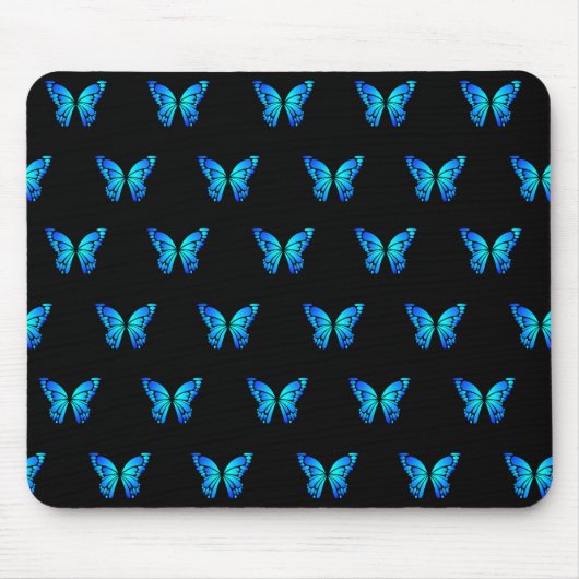 Blue Butterflys by storeman. マウスパッド (正面)