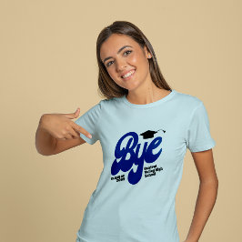 Blue Bye卒業キャップシニアシニア Tシャツ