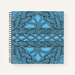 BLUE CABLE KNIT 8.5x8.5 スパイラルノート ノートブック