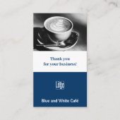 Blue Café Custom Image Thank You 紹介カード (正面)
