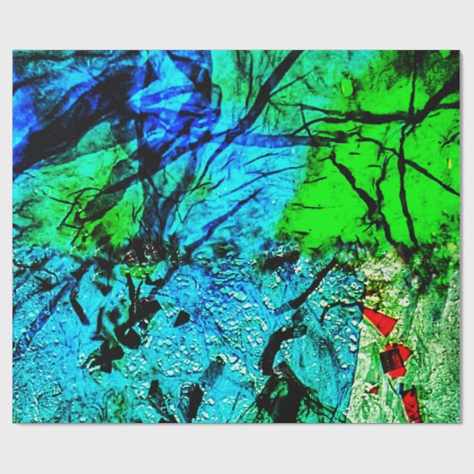 Blue calm abstract Wrapping Paper,Dazzling blue ラッピングペーパー (フラット)