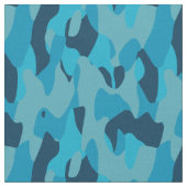Blue Camo abstract ファブリック (クローズアップ)