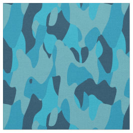 Blue Camo abstract ファブリック