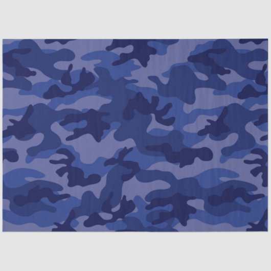 Blue Camo Adventure Sports Fun 薄葉紙 (正面)