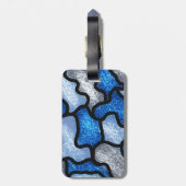 Blue Camo Dancer #1 Luggage Tag ラゲッジタグ (裏面縦)