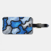 Blue Camo Dancer #1 Luggage Tag ラゲッジタグ (裏面横)