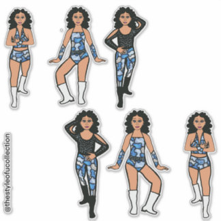 Blue Camo Dancer #2 Sticker シール