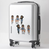 Blue Camo Dancer #2 Sticker シール (スーツケース)